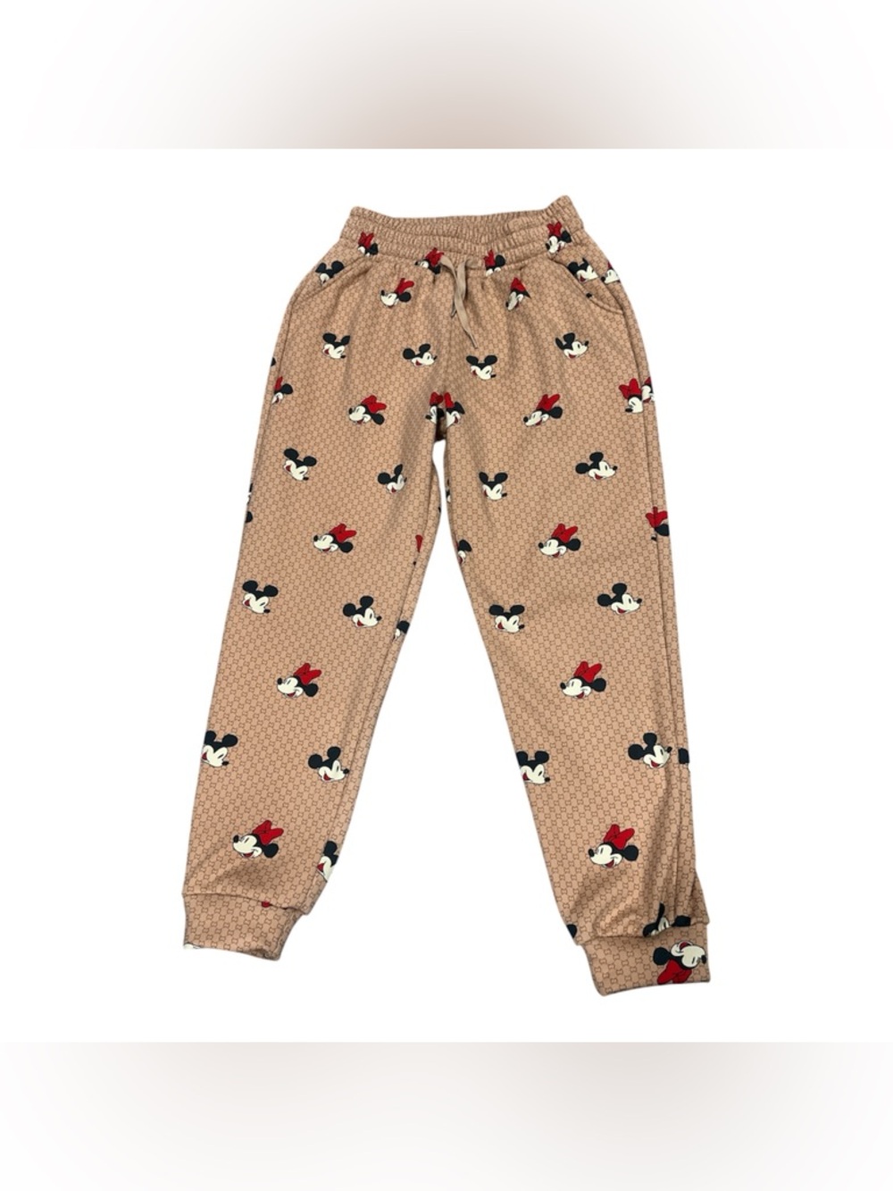 On Chic Minnie & Mickey Mouse Print Sweat Pants Size Large‎